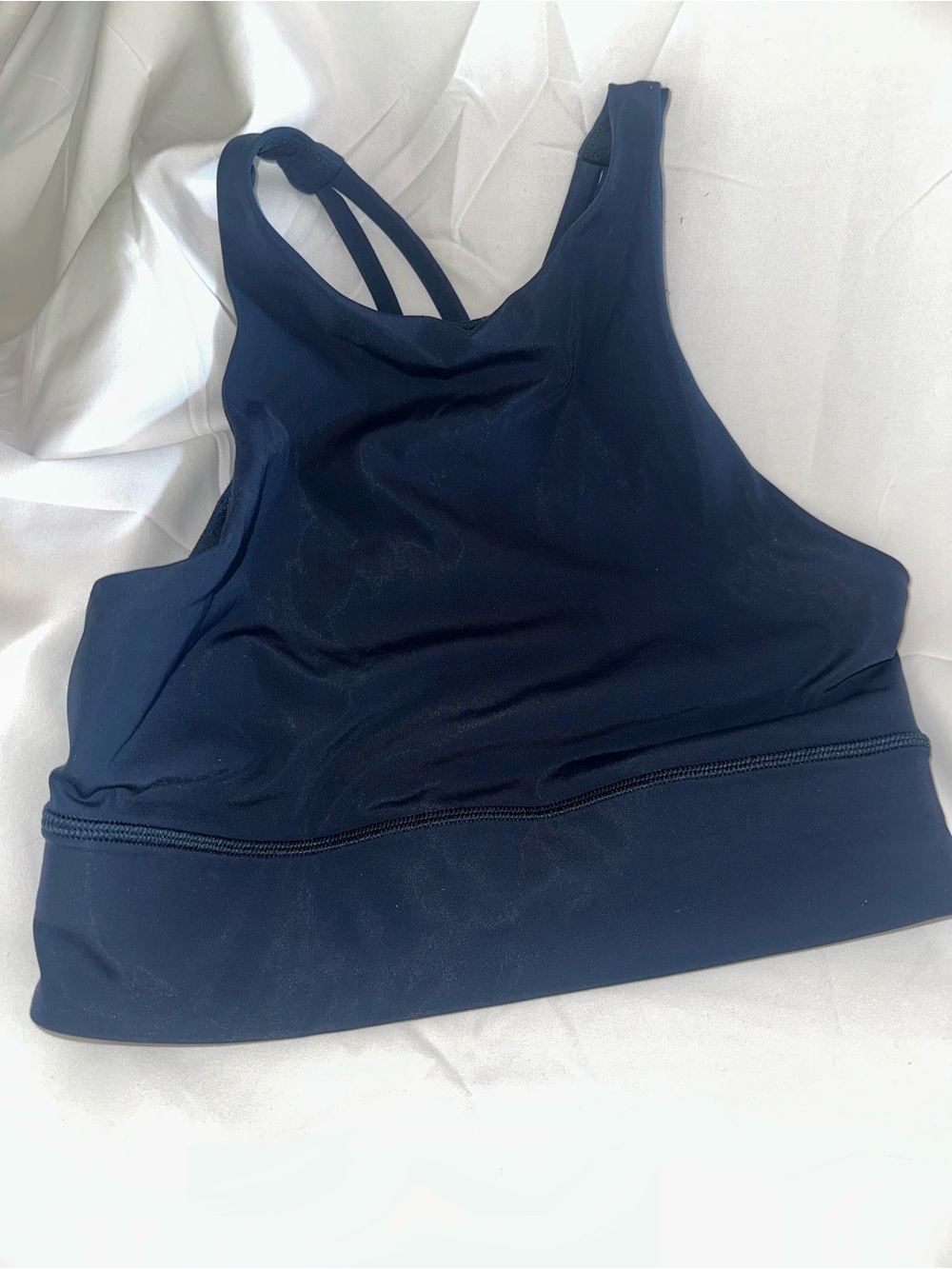 Lululemon Black High-Neck Strappy Racerback Sports Bra Size 2